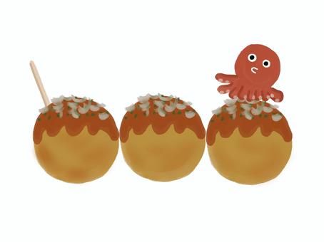 Takoyaki (octopus on top), , JPG and PNG