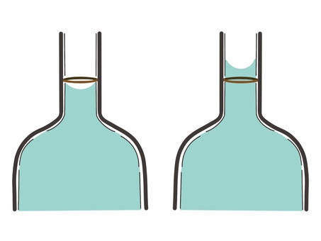 ホールピペット 標線合わせ ダメな例 ホールピペット,実験器具,理科,科学,化学,シンプルのイラスト素材