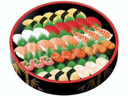 握り寿司の盛り合わせ(寿司桶)
