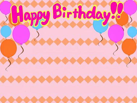 birthday background, birthday, balloon, four corners, JPG