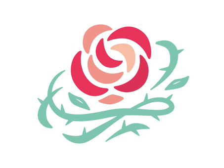バラのアイコン 薔薇 バラ,ローズ,アイコン,シルエット,シンプル,花,ピクトグラム,花びら,フラワー,フローラルのイラスト素材