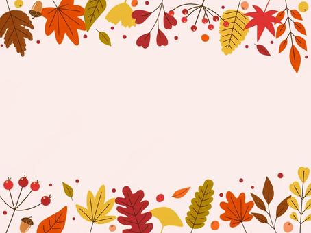 秋の葉っぱフレーム 秋,紅葉,落ち葉,葉っぱ,フレーム,背景,枠,自然,季節,ナチュラルのイラスト素材