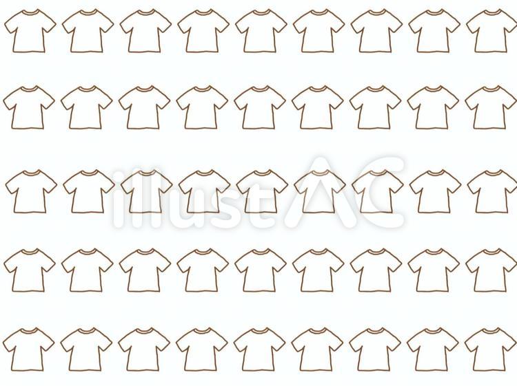 Tシャツのフレーム（45人分） tシャツ,服,フレームのイラスト素材