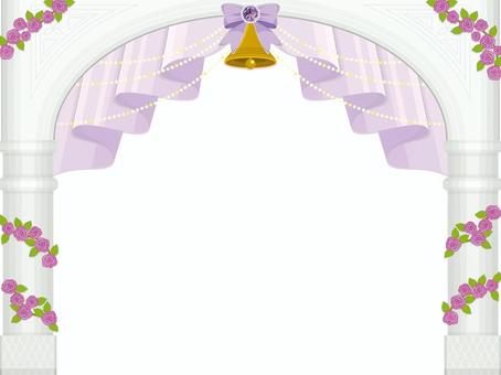 洋風白門・紫 背景,壁紙,フレーム,ベクター,かわいい,シンプル,おしゃれ,動画背景,白,洋風のイラスト素材