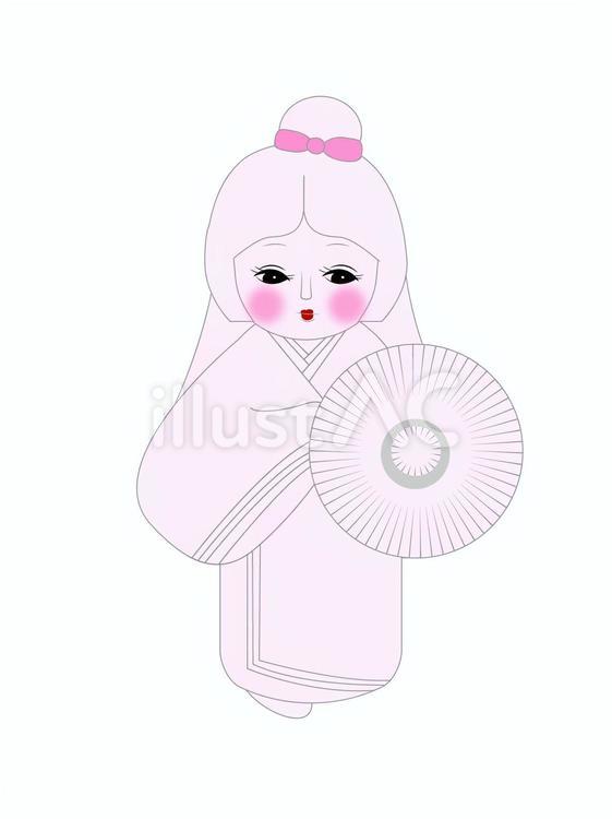 博多人形 博多人形 博多人形,人形,お土産のイラスト素材