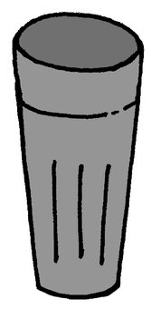 タンブラー タンブラー,コップ,入れ物,金属,グレー,飲み物,容器,ゆるい,ワンポイント,シンプルのイラスト素材