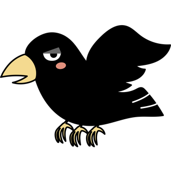 Illustration / Yatagarasu, JPG, PNG and AI Illustration / Yatagarasu, eight minutes off ukraine, black, four corners, JPG, PNG and AI