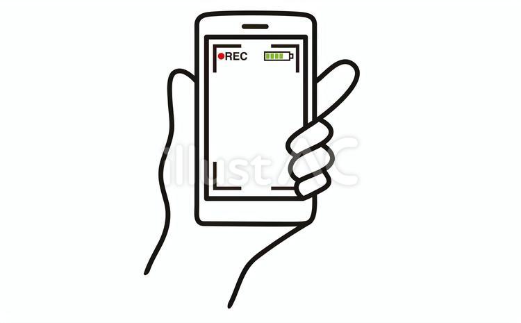 スマホを持つ手　左手 スマホを持つ手,手,スマホのイラスト素材