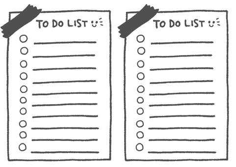 Illustration, her şey, yapılacak şeyler, liste, 