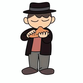 オカリナを吹く人 オカリナ,演奏,楽器,音楽,吹奏のイラスト素材