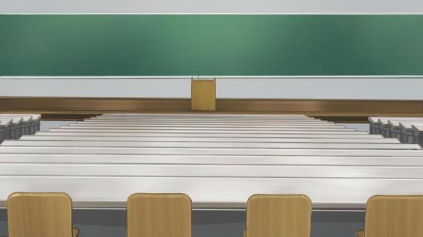 講義室の後ろの席　背景イラスト 講義室,試験会場,教室,会議室,大学,講座,講義,授業,教壇,後ろのイラスト素材