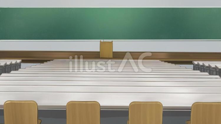 講義室の後ろの席　背景イラスト 講義室,試験会場,教室のイラスト素材