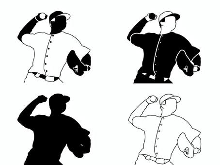 ベースボール 野球,ベースボール,セット,スポーツ,球技,プロ野球,メジャーリーグ,社会人野球,大学野球,高校野球のイラスト素材