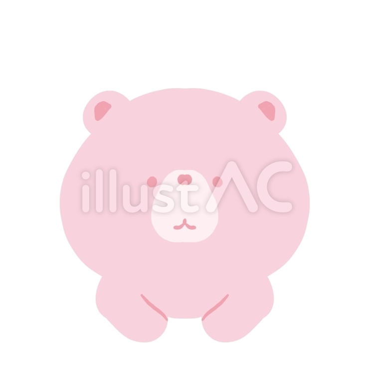 No.279　ピンクなくま くま,動物,ピンクのイラスト素材