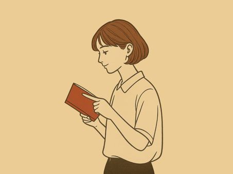 本を読む女性