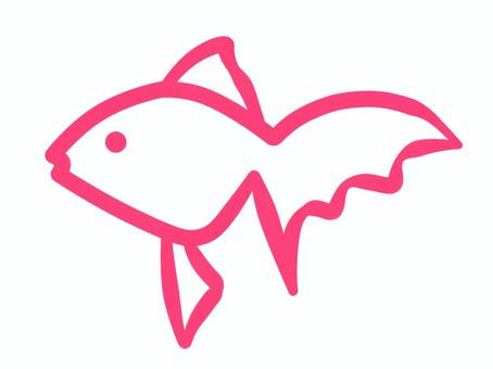 Goldfish illustration (red), , JPG and PNG