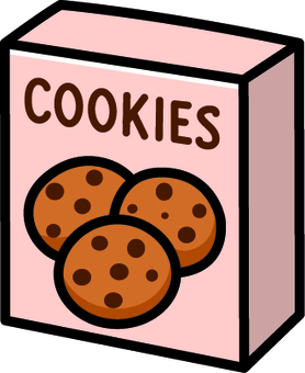ピンクのクッキー箱です。 クッキー,箱,シンプル,焼菓子,詰め合わせ,包装,ギフト,贈り物,スイーツ,おやつのイラスト素材