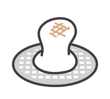 網の上で膨らむお餅 お餅,お正月,焼き餅,丸餅,膨らむ,焼く,焦げ目,網,食べ物,ゆるいのイラスト素材