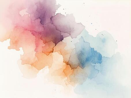 滲んだカラフルな水彩紫オレンジ青ピンク1 水彩,絵の具,インク,滲み,抽象,背景,壁紙,カラフル,紫,オレンジのイラスト素材