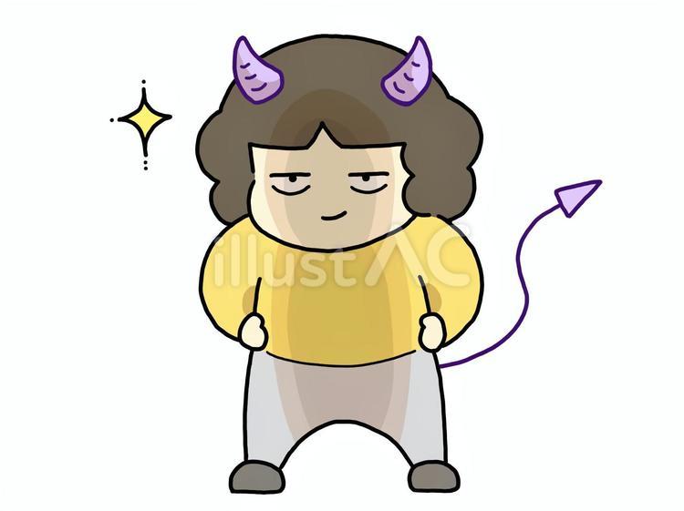 角を生やしてたくらむ人 たくらむ,怪しい,わざとのイラスト素材