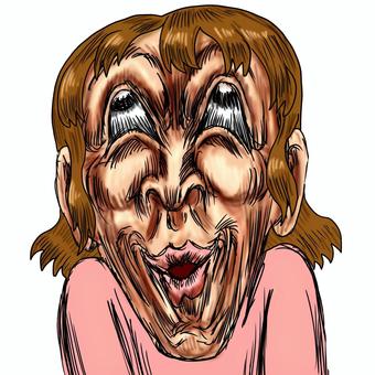 嬉しくて幸せや快感を感じている女性 嬉しい,ハッピー,笑顔,笑う,うひょー,やったー,ご機嫌,幸福,満足,ハイテンションのイラスト素材