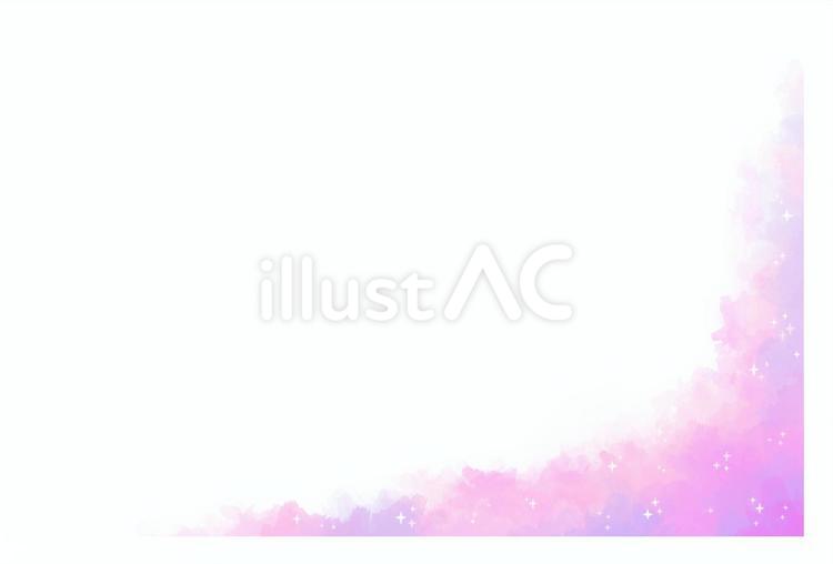 ゆめかわ水彩フレーム ゆめかわ,水彩,背景のイラスト素材