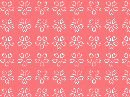 ドットで描いたホワイトの桜模様 桜,パターン,模様,ドット,スウォッチ,桜模様,背景,花,バック,和のイラスト素材