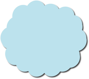 雲の吹き出し 吹き出し,雲,フレーム,ポップ,立体,影,漫画,コミック,雲形,枠のイラスト素材