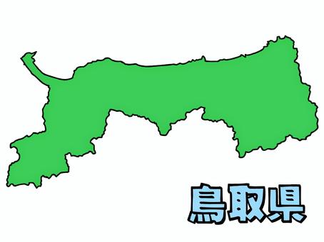 少しゆるい鳥取県地図 書き文字 少しゆるい鳥取県地図 書き文字 鳥取県,鳥取,地図,中国地方,ゆるい,手描き,日本地図,線画,緑,日本のイラスト素材