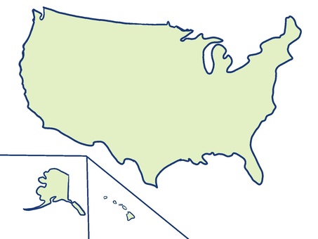 アメリカ地図 アメリカ地図 世界地図,アメリカ,手描き,社会,歴史,地理,留学,旅行,世界情勢,ニュースのイラスト素材