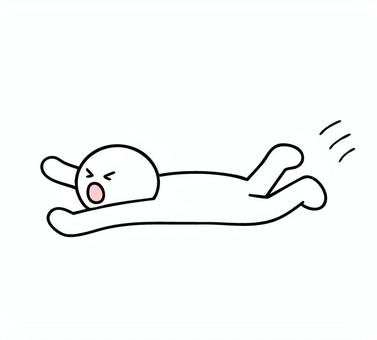 大胆にこける棒人間