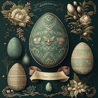 Fashionable cute lace easter egg, , JPG