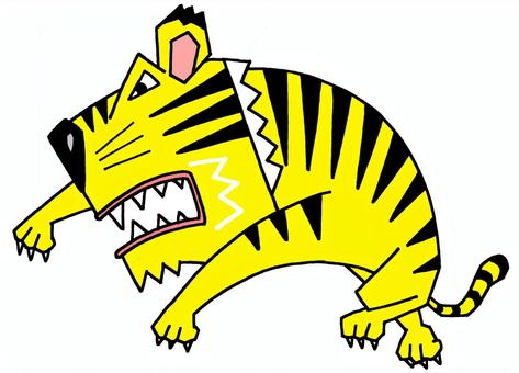 Illustration, tiger, animal, mammalian, 