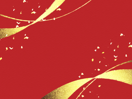 金色の線と赤い和風背景 金色の線と赤い和風背景 金,金箔,赤,筆,背景,和柄,キラキラ,和風,年賀状,フレームのイラスト素材