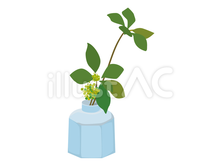 一輪挿し 一輪挿し,観葉植物,フラワーアレンジメントのイラスト素材