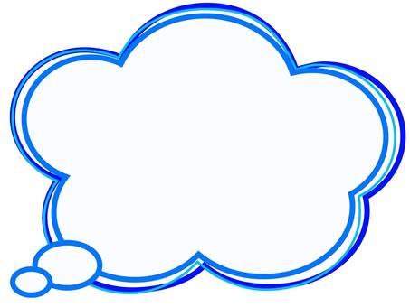 A cloud-like speech bubble, , JPG, PNG and AI