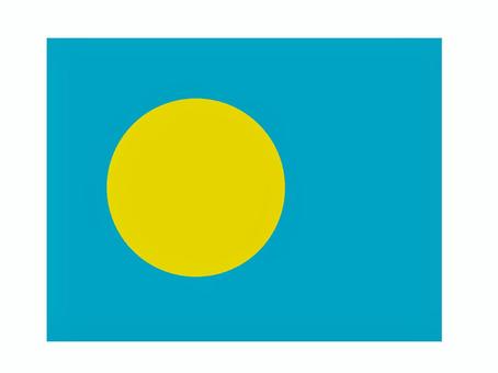 パラオ パラオ,国旗,掲揚,軍旗,弔旗,イラストのイラスト素材