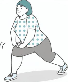 準備運動 準備運動,肥満,ダイエット,体操,運動,エクササイズ,ストレッチのイラスト素材