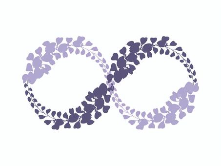 藤の花のフレーム(無限大)01