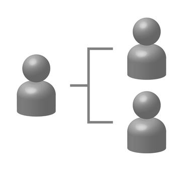 人物の分岐図 人物,組織,フロー,チャート,アイコン,構成,チーム,グループのイラスト素材