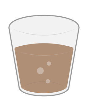 グラスに入った麦茶 麦茶,お茶,飲み物,グラス,コップ,シンプル,飲料のイラスト素材