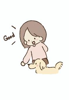 犬のトレーニング 犬のトレーニング 犬,トレーニング,しつけのイラスト素材