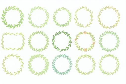 Illustration, leaf frame, leaf, natural, 