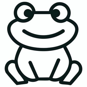 カエルのイラスト アウトライン カエル,動物,ヒキガエル,両生類,生き物,可愛い,野生生物,イラスト,シンプル,キャラクターのイラスト素材