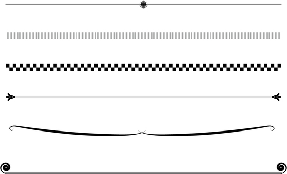 飾り罫001 飾り罫,ベクター,黒,曲線,格子柄,フリー素材のイラスト素材