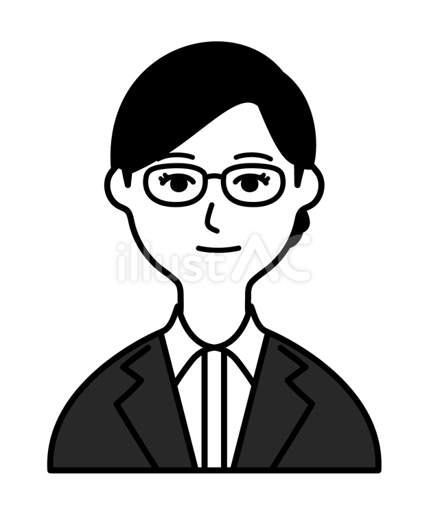 アイコン(スーツ姿の真顔の女性11) 人物,女性,単体のイラスト素材