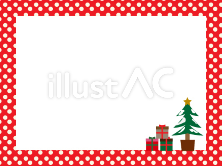 クリスマスのフレーム 冬,クリスマス,プレゼントのイラスト素材