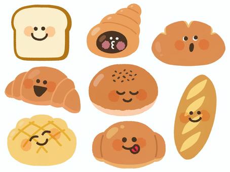 顔つきパン パン,表情,感情のイラスト素材