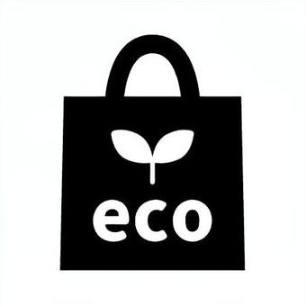 エコバッグのシルエット素材 エコバック,レジ袋,再利用,エコロジー,アイコン,ロゴ,エコ,リサイクル,クリーン,エネルギーのイラスト素材