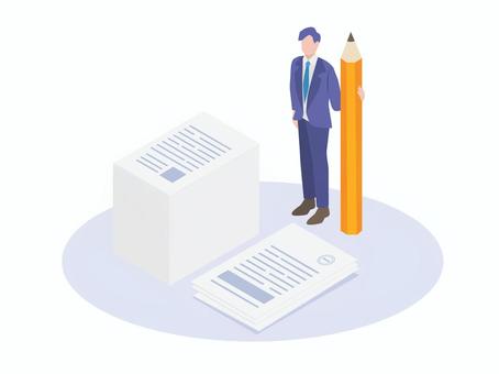 Isometric documents and people, , JPG, PNG and AI